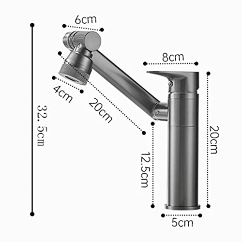 Mitigeur de lavabo à levier unique haut de gamme en gris pistolet mat - 3