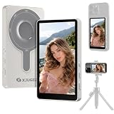 XJUGEZ Vlog Screen:Monitor Selfie Magnético 1080P para Cámara Trasera,Espejo para iPhone&Android(NO para Google Pixel),Mando de Disparo Bluetooth,Pantalla,WiFi Dual,Puerto de Carga USB-C