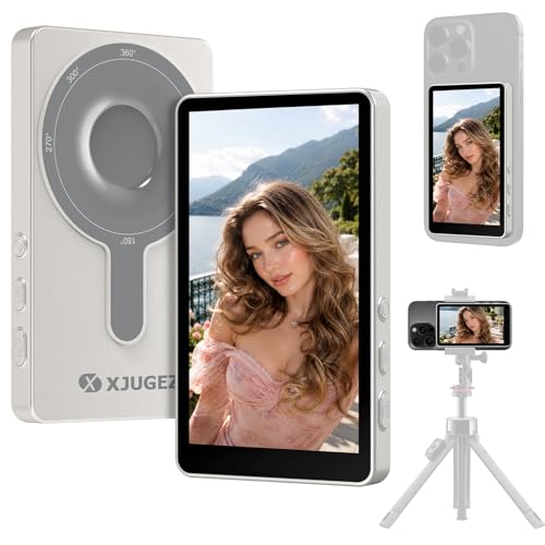 XJUGEZ Vlog Screen:Monitor Selfie Magnetico 1080P Fotocamera Posteriore,Mirroring per iPhone&Android(Non