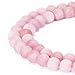 Tacool  Natural Unpolished Rose Quartz Matte Round Real Gemstones Loose Beads for Jewerly Making (8mm)