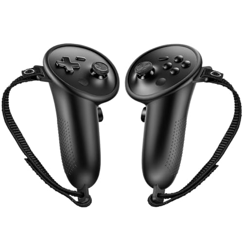 Silicone Controller Grips Cover for Steam Frame VR, Ergonomic Handle Grip Protective Case Anti-Slip Skin Shell Protector with Adjustable Knuckle Strap