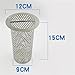 304 Stainless Steel Mesh Screen Filter Barrel Tube Shape Strainer with Flange Various Size(9cm * 15cm(5mm) 1pcs)