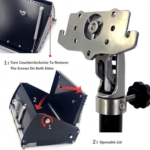 Telescopic Rod Wallboard Finishing Box - 8/10/12" Drywall Flat Tool for Plastering, Scraping & Painting - Essential Sheetrock Finishing Kit for Professionals