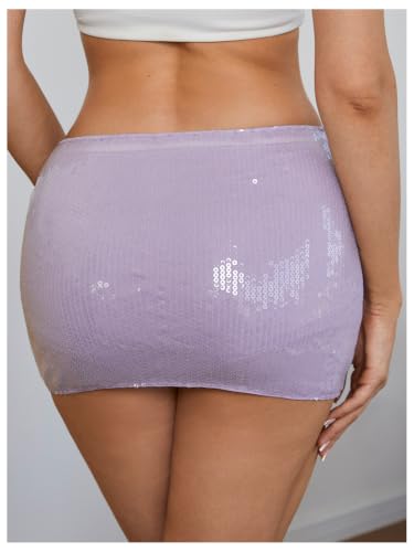 Image of Floerns Women's Sequin Low Waist Mini Skorts Night Out Skirt Shorts