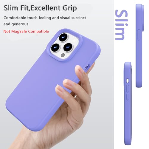 Image of iPhone 11 Pro Case Silicone,Soft Microfiber Lining(Light Purple)
