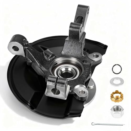 698-411 Front Steering Knuckle & Wheel Bearing Hub Assembly Compatible with Jeep Compass 2007-2017, Patriot 2007-2017, Dodge Caliber 2007-2012, Left Driver Side, LK129