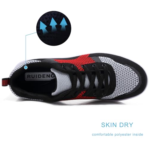 Image of RUIDENG Platform Sneakers for Women Air Cushion | Walking Shoes Women Comfortable All Day | Thick Rocker Bottom