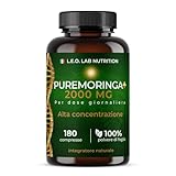 Moringa Oleifera Pura 2000mg 180 Compresse - Fonte Naturale di Vitamine, Minerali e Antios...