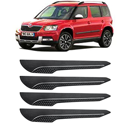 Image of AOSIS-Car Bumper Protector /Bumper Guard for Skoda Yeti with Single Chrome Stripe (4-Pcs)