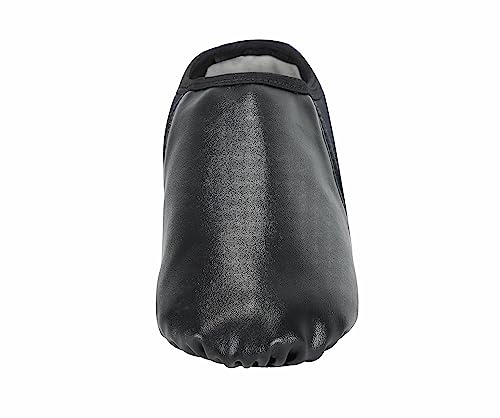 Linodes PU Leather Jazz Shoe Slip On Dance Shoes with Circle Elastic for Girls and Boys (Toddler/Little Kid/Big Kid)2