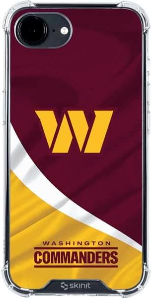 Skinit Clear Phone Case Compatible with iPhone 16e - Officially Licensed NFL Washington Commanders Flag Design