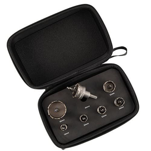 Starrett Tungsten Carbide Tipped Hole Saw Kit, KSM07001 Sheet Metal Cutter With Arbor & Pilot Drill Bit - Image 2