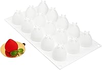 Vista 33 de Restaurantware -Molde de bola de 8 cavidades de pastelería, 1 molde de chocolate listo para horno - Molde de silicona blanca flexible, congelable