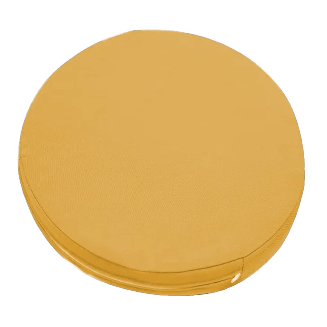 GGoty Thick 5/8cm Chair Cushion Seat Pad Waterproof,Round 40/45/50cm Dining Chair Seat Cushion Soft Chair Pads for Outdoor Patio (45x45x5cm,Yellow)