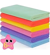 XSEINO 6 Rolls 11.8"x35" 1.4mm Thick Soft Felt Fabric Sheet 6 Assorted Macaron Series Colors Felt...