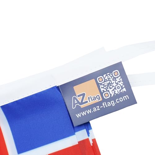 Image of AZ FLAG Iceland 6 meters BUNTING Flag 20 flags 9'' x 6'' - Icelander STRING flags 15 x 21 cm