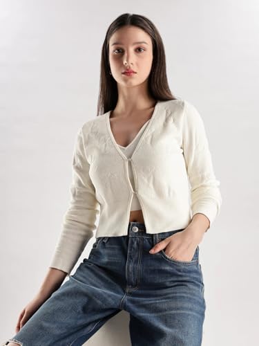 Image of Regular Fit Modal V-Neck Front-Open Sweater