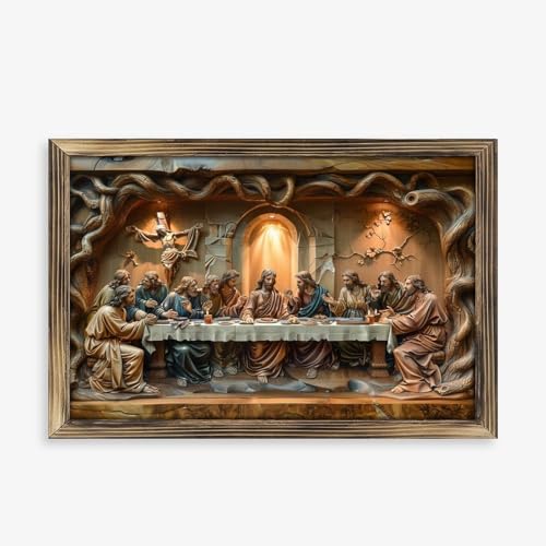 Rustic Long Wooden Framed Art