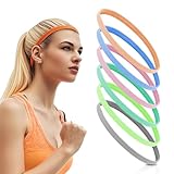 ヘアバンド スポーツ 伸縮 汗止め シリコン 吸汗速乾 滑り止め ランニング サッカー ヨガ 軽量 男女兼用（6色各1本）