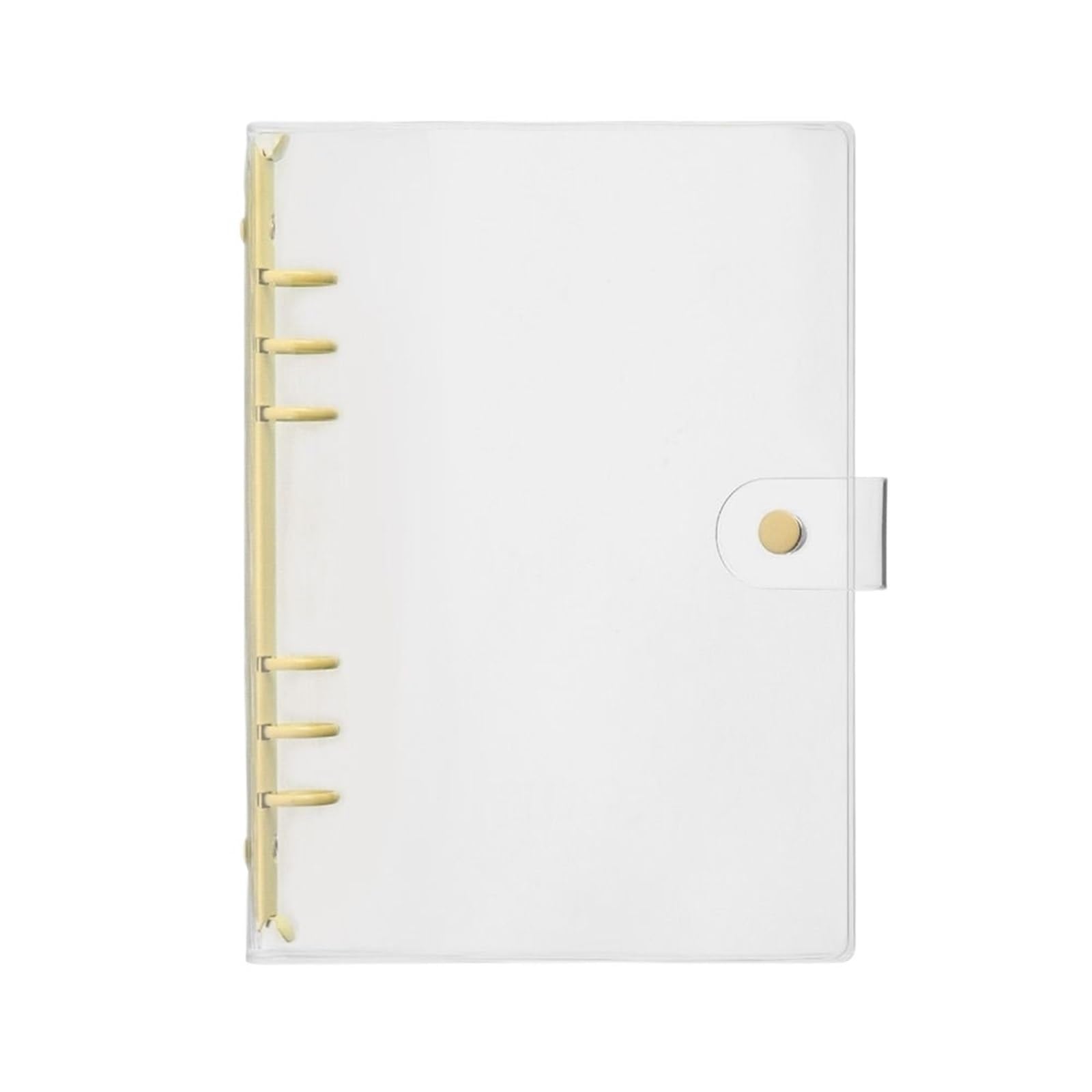 Przezroczysty folder z tworzywa sztucznego, 5 szt. Wielokolorowa, przezroczysta okładka notesu z luźnymi kartkami, teczka A5 A6, dokumenty(Yellow-A6)