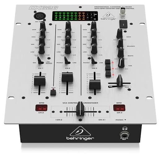 Behringer DX626 Mezclador Para DJ De 3 Canales Profesional, Con Contador De BPM Y Control VCA