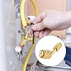 Tinoaly R410a Adapter Connector for Mini Split System, 5/16in Female 1/4in Male Flare Charging Vacuum Port Hose Adapter With Thimble for Air Conditioners Refrigeration Valve HVAC Service #4