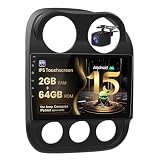 Doreon (2GB+64GB) Car Stereo for Jeep Compass Patriot (2010-2016), 10.1' Android 15 Radio with Wireless CarPlay Android Auto WiFi GPS Bluetooth FM AM SWC Backup Camera