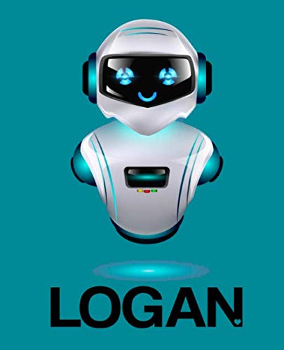 Logan: Robot Composition Notebook Wide Ruled Journal 100 Pages 7.5 x 9.25