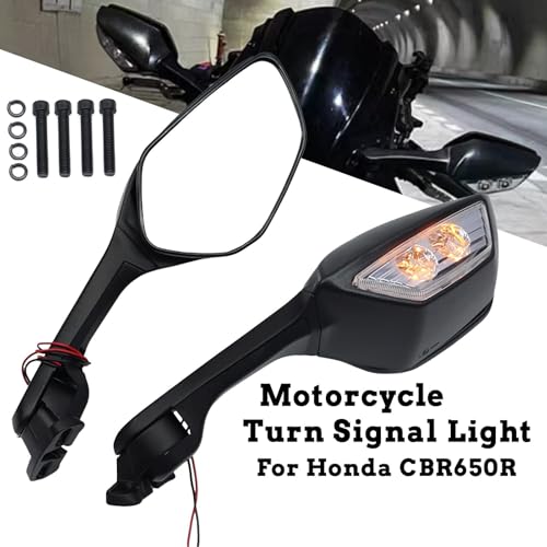 Espejos traseros de motocicletas con luz de señal de motocicleta CBR300R 2