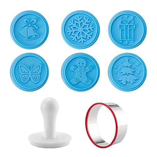 Sello De Galletas De Navidad De Silicona Conjunto De Sellos De Galletas Molde De Estampado De Galletas De Silicona...