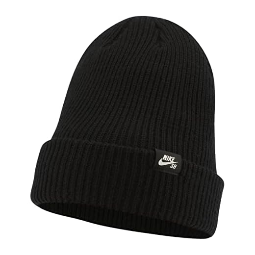 Nike SB Knit Fisherman Adult Unisex Beanie Hat (Black, One Size)