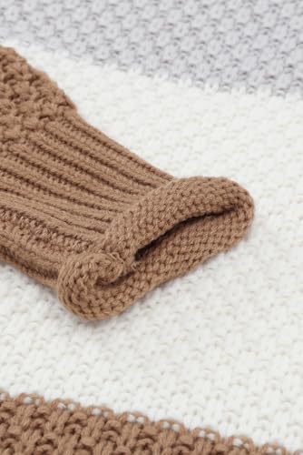 Image of Dokotoo Womens 2026 Winter Fall Solid Turtleneck High Neck Balloon Long Sleeve Sweaters Pullover Outerwear