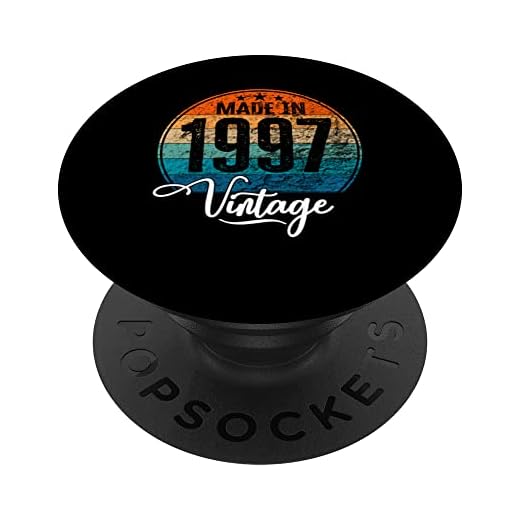 Birthday Vintage Año de nacimiento 1997 Cumpleaños bday PopSockets PopGrip Intercambiable