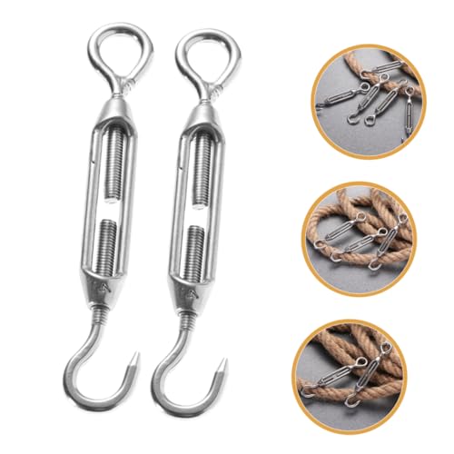 5 piezas de tensor de cable de acero inoxidable ajustable para cerca, sombra y carpa miniatura 7