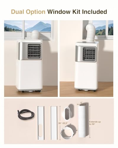 portable air conditioners 16000 btu ac unit 5 in 1 wifi smart air conditioner with app fan amp dehumidifier remote 24h window kits included cooling for large room indoor