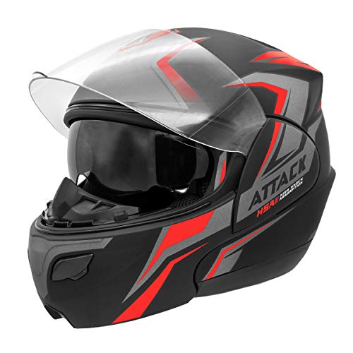 CAPACETE ESCAMOTEÁVEL PRO TORK ATTACK HSA VERMELHO TAM. 58