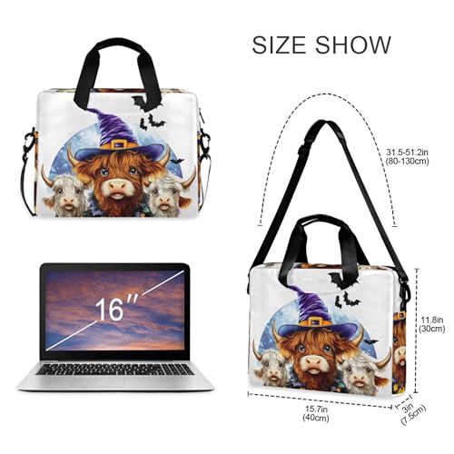 Funda para portátil ALAZA Highland Cows Halloween 13-15.6 pulg miniatura 4