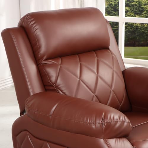 Image of Solis Royale 1 Seater Recliner Sofa Chair | Motorized Recliner Lounge Sofa Chairs for Relaxing | Comfortable Cushioned | Living Room, Bedroom, Office (Relaxyard - Brown, Relaxyard - Leatherette)