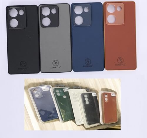 Image of Bintage Polycarbonate Super Frosted Shield Pro Hard Case Full Camera Protectection (PC+TPU) Back Cover Compatible for Vivo V2247 / Vivo Y36 - Royal Blue