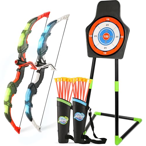 2-Pack LED Archery Set with Target
