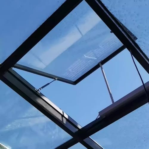 Ventana Claraboya para Solárium, Tragaluz de Techo de Aluminio con Ventilación y Salida de Aire, Ventana para Tragaluz de Techo Plano Inclinado para Ático Interior, Techo Solar(78x78cm(30.42x30.42inch