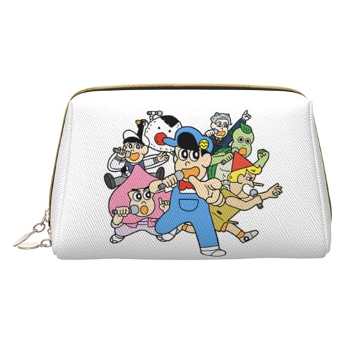 あはれ!名作くん 化粧ポーチ 化粧品バッグ 化粧品収納 ジッパー付き レザー トラベルバッグ 大容量 ポータブル 多機能 筆箱 筆入れ 収納バッグ 防水