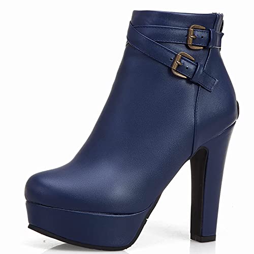Chaussure femme bottines pour femme à talon haut bloc et lignes épurées