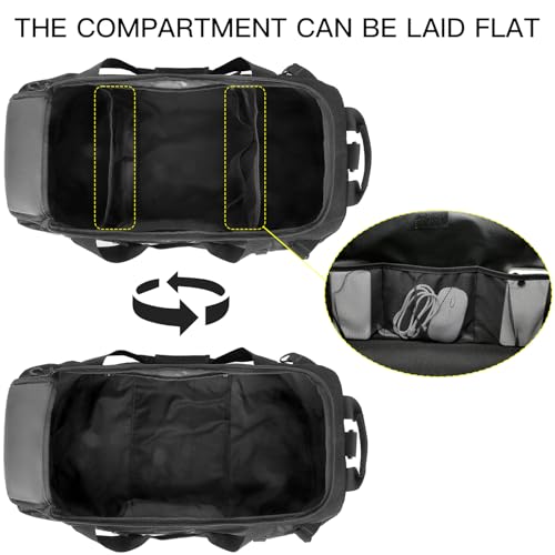 Image of TUGUAN 100L Extra Large Travel Duffle Bag Backpack for Men, 3 in 1 Sports Duffel Bags W /Adjustable Shoulder Strap & Dividers Gym Equipment /Gear Weekend Overnight Bag for Trip Camping Hiking, XL Black