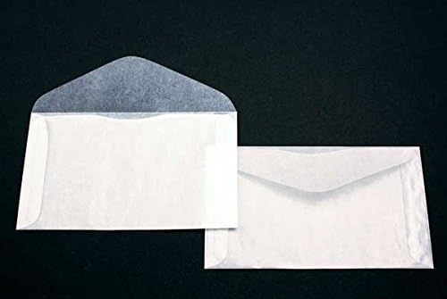Premium Glassine #5 Envelopes by JBM Glassine; Measures 6" x 3-1/2" - Pack of 100