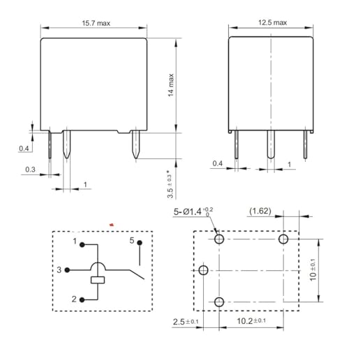 Relais 4 broches ZDCH-12HS haute performance T78A 12V de commutation - 2
