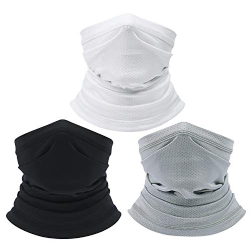KESYOO Polaina de pescoço multifuncional proteção solar máscara de proteção facial lenço de pescoço