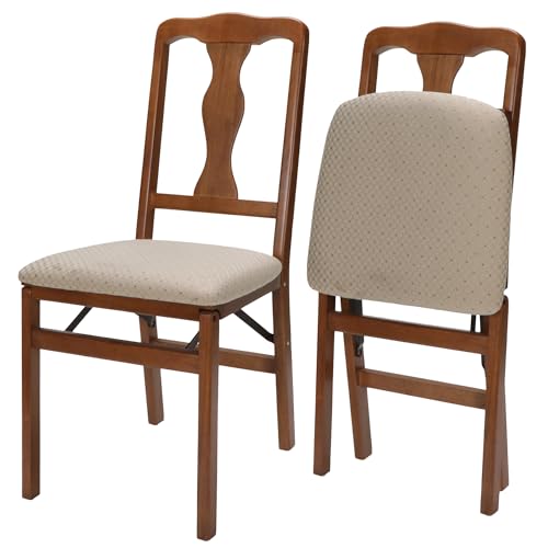 Stakmore Queen Anne Folding Chair Finish Set of 2 Fruitwood