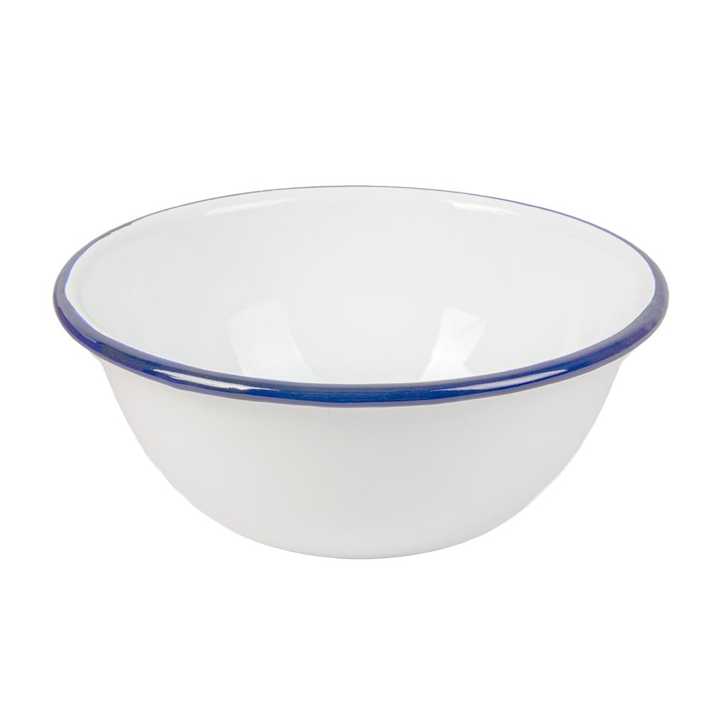 Bols Enamelware blancs pour vos pique-niques en plein air et salades d'été conviviales