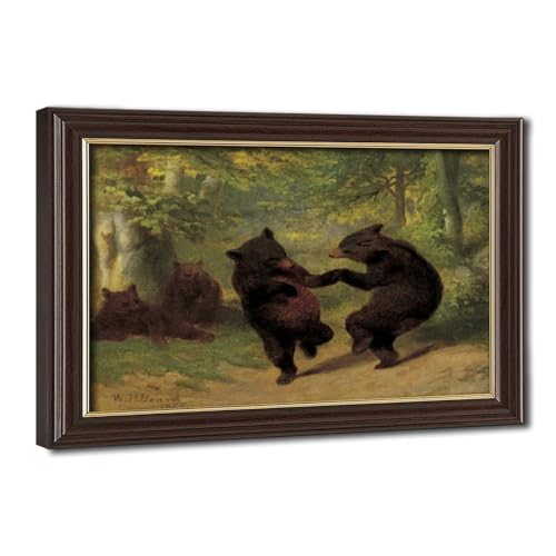 Poster Dancing Bears William Holbrook - Cadeau décoration murale toile à suspendre